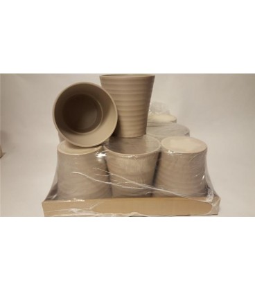 Lot de 9 Pot Céramique Taupe 12.50