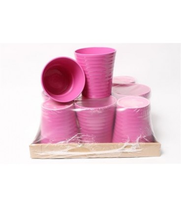 Lot de 9 Pots Céramique Rose Foncé 