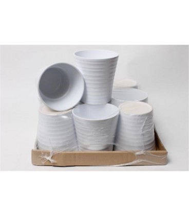 Lot de 9 Pot Céramique Blanc 12.50