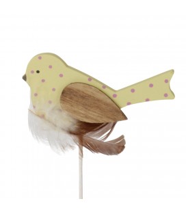 Pics Oiseau  4x7cm+12 cm jaune X24