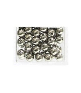 Perles Métalliques Argenté 10 mm