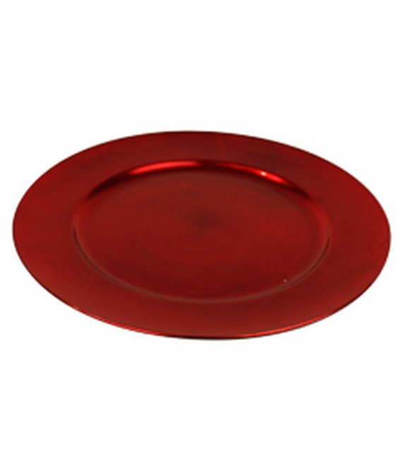 Assiette plate Ronde Ø33 ROUGE