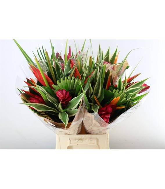 Bouquet exotique rond 45 cm