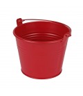 Seau zinc Ø11.7xh9 cm ES 10.5 rouge