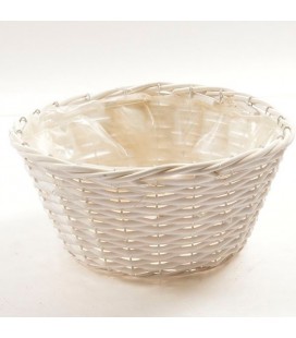 Corbeille blanche d23.5 h12