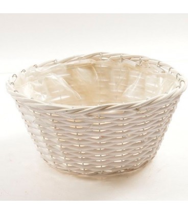 Panier  ton Ø23.5 h 12 blanc