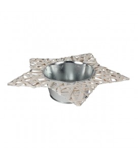 Contenant Etoile zinc +saul 32 cm