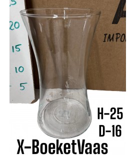 Vase en verre H 25 cm resserer 