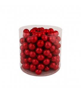 Boules de noel sur fil 3x25  Rouge