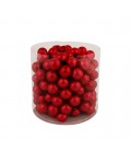 Boules de noel sur fil 3x25  Rouge