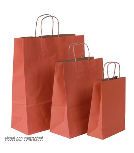 Sac Kraft corail 24+11x31 lot de 50