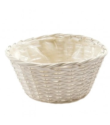 Corbeille blanche  d18.5 h11 