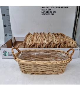 Corbeille oval nature L30 x l 9