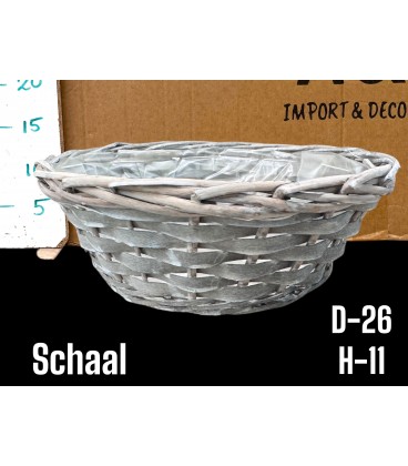 Corbeille ronde Ø 26 grise