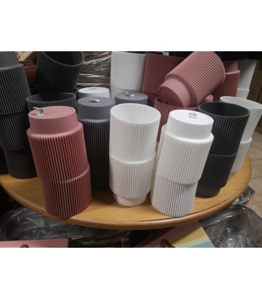 Cache pot plastique elsa Ø 13 blanc
