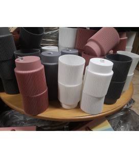 Cache pot plastique elsa Ø 13 rose