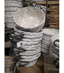 Coupe ronde blanche anses Ø 30 h 11