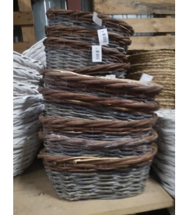 Jardiniere ovale bi-col L31*18 h11