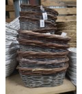 Jardiniere ovale bi-col L31*18 h11