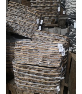 Jardiniere rect osier blanch 40x15