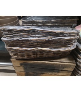 Jardiniere rect osier blanch 50X20