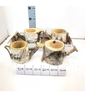 Cache pot bois arrosoire Ø 12