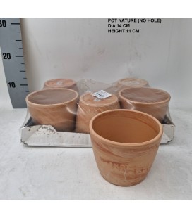 Lot de 6 pot terracota Ø 14 H 11