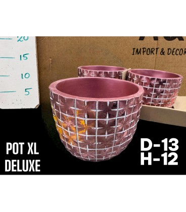 Cache pot ceramique rose Ø 13 h 12