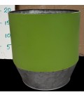 Pot zinc creme H 20 cm