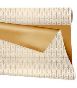 Duomat Flor Or et blanc 1m x 25 m