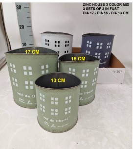 Lot de 3 cache pot Ø 17/15/13