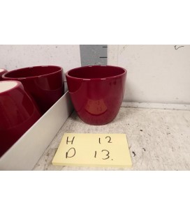 Cache pot rouge H12 Ø 13