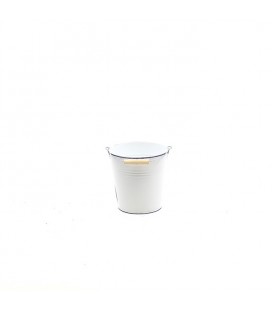 Cache pot seau blanc Ø 15