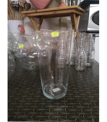 Vase verre conique Ø 10 x h 25 Ø 14