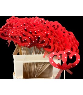 Pics Coeur rouge 60 cm x10