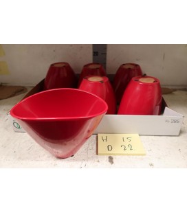 Coupe oval rouge h 15