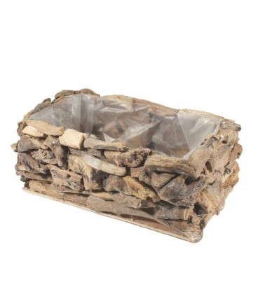 Contenant Bois rondin rec L33 X H12