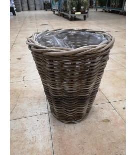 Cache pot rotin H42 Ø int 34