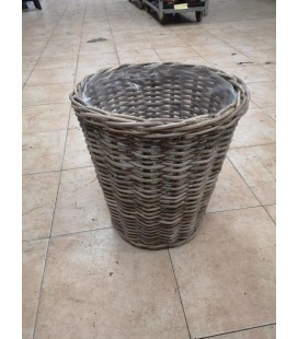 Cache pot rotin H36 Ø int 25