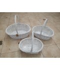 Lot de 3 Panier bl oval 46.5/41/35