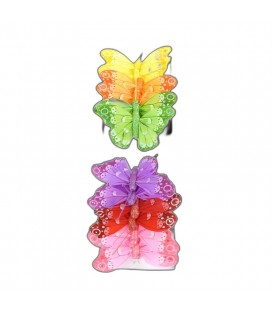 Lot de 12 papillons Multicolo 8 cm