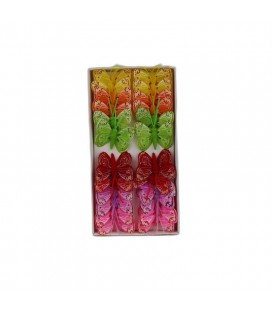 Lot de 24 papillons Mul pastel 5 cm