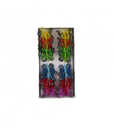 Lot de 24 papillons Mul foncé 5 cm