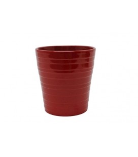 Lot de 9 cache pot Aimee Rouge Glos