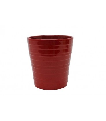 Lot de 9 cache pot Aimee Rouge Glos