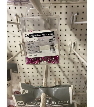 Epingle 4mm téte de perle Fuchia