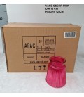 Vase Verre Rose Ø 10 h 12