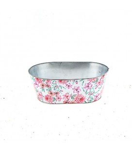 Coupe oval Roses h 11L 18.5