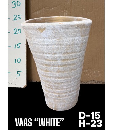 Vase ceramique blanc Ø 15 h 23
