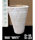 Vase ceramique blanc Ø 15 h 23